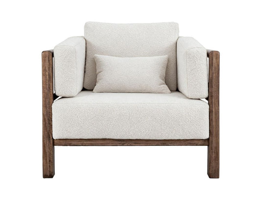 IFD - Roots - Wooden Frame & Base, Armchair in Pearl - IUP673-ACH-101 view 2