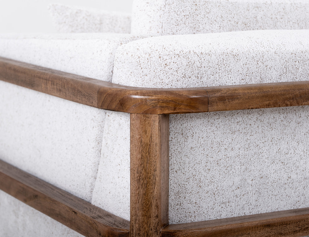 IFD - Roots - Wooden Frame & Base, Armchair - White Faux Leather - IUP673-ACH-184 view 8