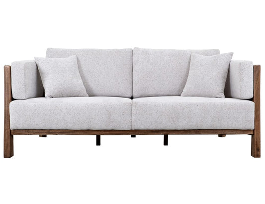 IFD - Roots - Wooden Frame, Upholstered Loveseat - White Faux Leather - IUP673-LOV-184 view 2