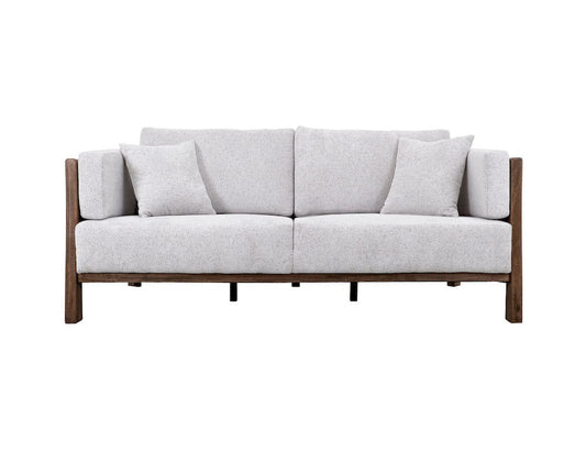 IFD - Roots - Wooden Frame, Upholstered Loveseat - White Faux Leather - IUP673-LOV-184 view 2