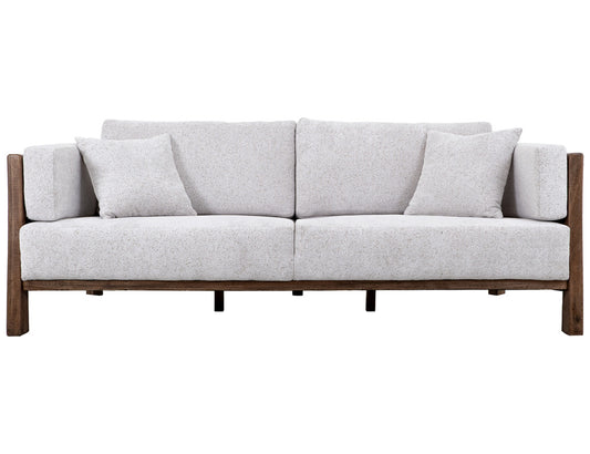 IFD - Roots - Wooden Frame, Upholstered Sofa - White Faux Leather - IUP673-SOF-184 view 2