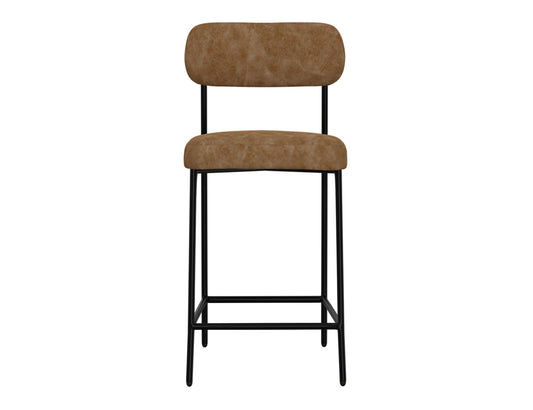 IFD - Salamanca - Wooden Frame & Metal Base, 30in Upholstered Barstool - IUP801-BST30-202 view 2