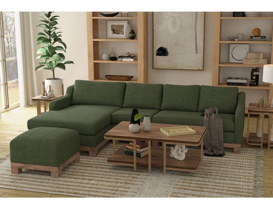 IFD - Samba - Wooden Frame & Base, Sectional - Green - IUP298-CSE-RT-111 view 2