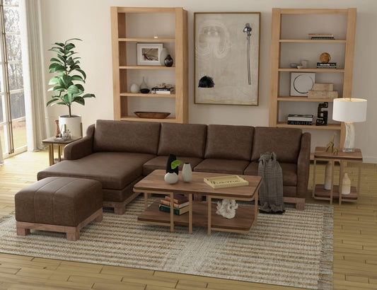 IFD - Samba - Wooden Frame & Base, Sectional Left Chaise - Brown - IUP298-CSE-LF-212 view 2