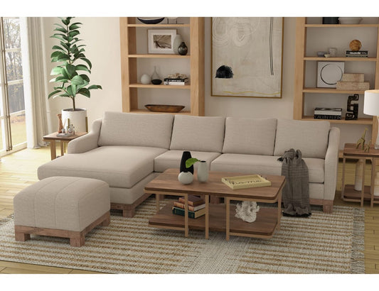 IFD - Samba - Wooden Frame & Base, Sectional Right-Arm Loveseat - Beige - IUP298-LOV-RT-161 view 2