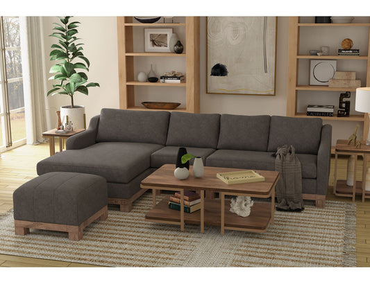IFD - Samba - Wooden Frame & Base, Sectional Right-Arm Loveseat - Gray - IUP298-LOV-RT-121 view 2