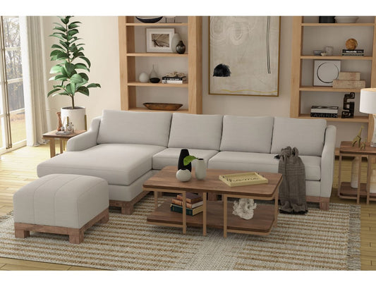IFD - Samba - Wooden Frame & Base, Two-Cushion Sectional Right-Arm Loveseat - Beige - IUP298-LOV-RT-131-A view 2