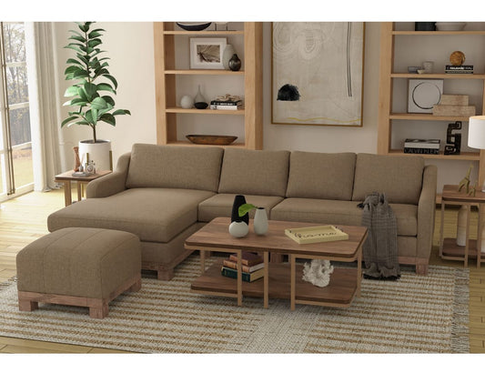 IFD - Samba - Wooden Frame & Base, Two-Cushion Sectional Right-Arm Loveseat - Brown - IUP298-LOV-RT-152-A view 2