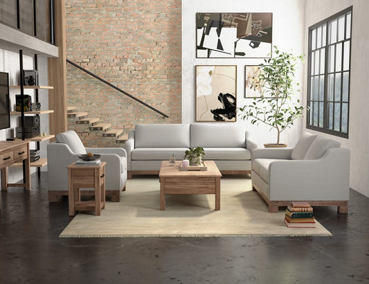 IFD - Samba - Wooden Frame & Base, Two-Cushion Sofa - Beige - IUP298-SOF-131-A view 2
