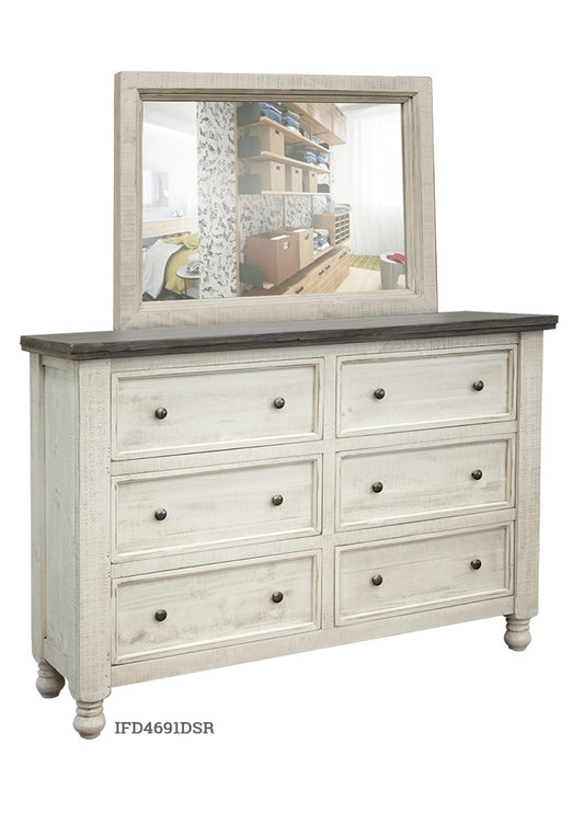 IFD - Stone 6 Drawer Dresser - IFD4691DSR view 2