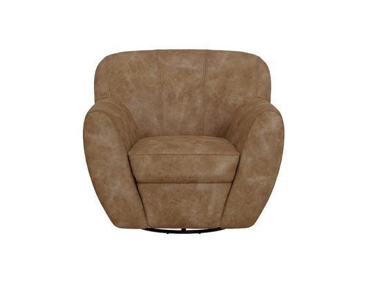 IFD - Tamesis - Wooden Frame & Metal Base, 360 Degree Swivel Accent Chair - Cognac - IUP222-ACH-202 view 2