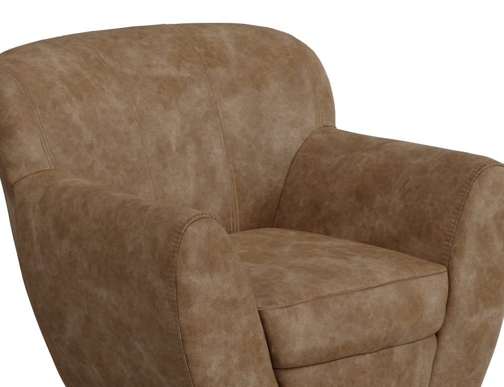 IFD - Tamesis - Wooden Frame & Metal Base, 360 Degree Swivel Accent Chair - Cognac - IUP222-ACH-202 view 6