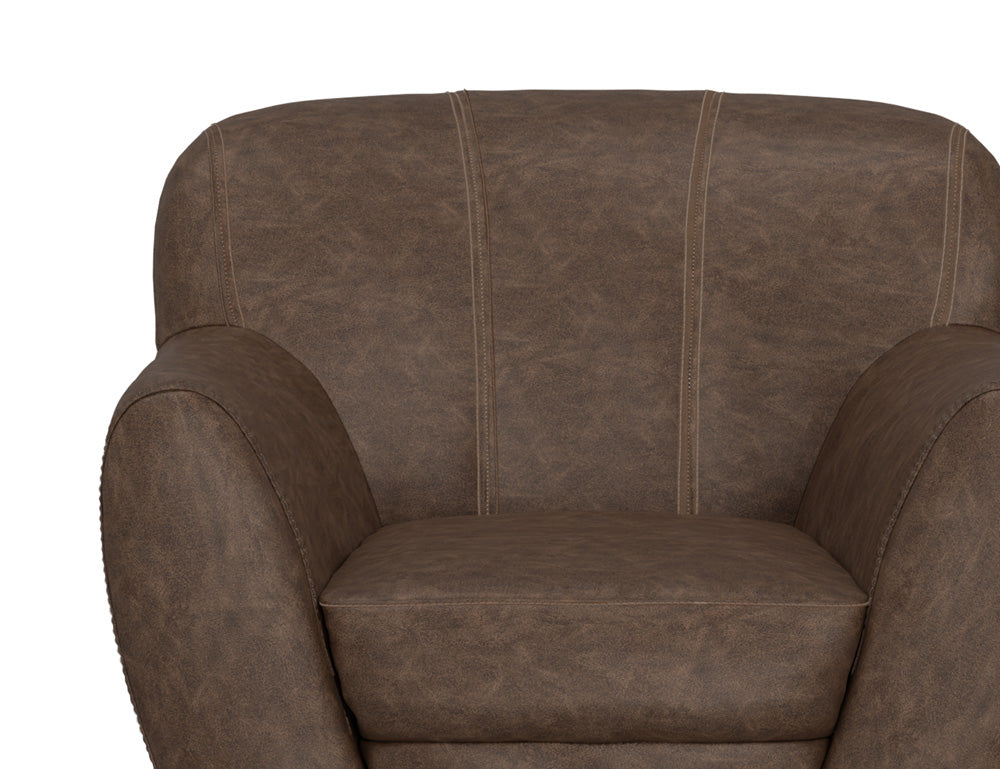 IFD - Tamesis - Wooden Frame & Metal Base, 360 Degree Swivel Accent Chair - IUP222-ACH-212 view 6