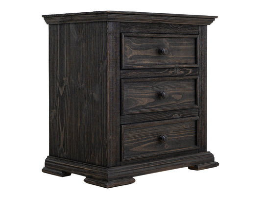 IFD - Terra Dark - 3 Drawer, Nightstand in Tricorn Black - IFD1051NTS view 2