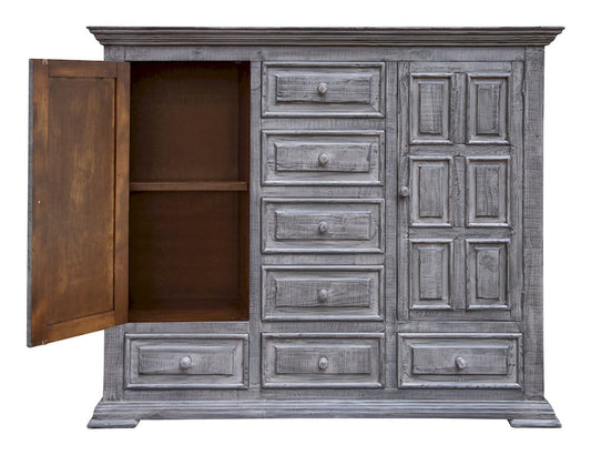 IFD - Terra Gray - 7 Drawer 2 Doors Mule Chest - IFD1041MUL view 2