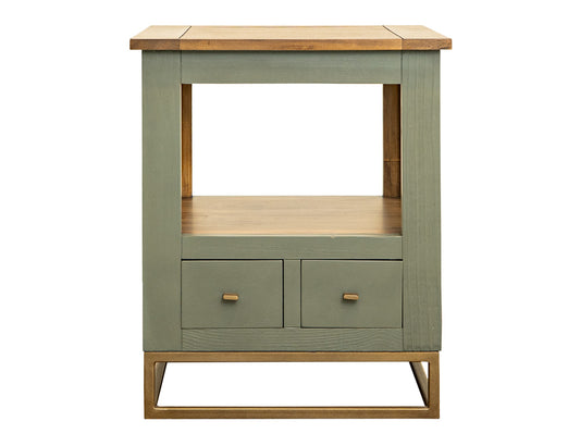 IFD - Timber - 2 Drawer, 1 Shelf, End Table - IFD7751ENDGN view 2