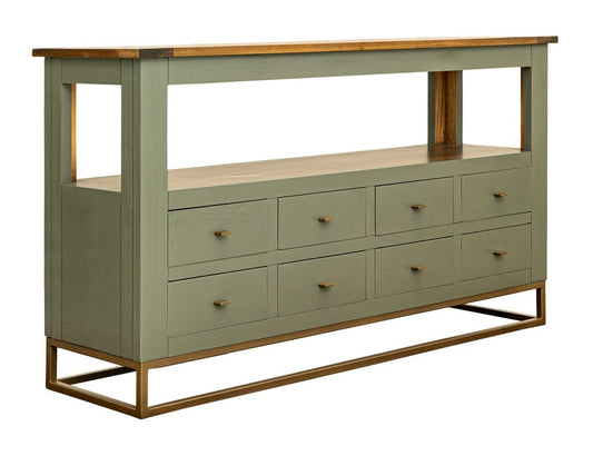 IFD - Timber - 8 Drawer, 1 Shelf, Sofa Table - IFD7751SFTGN view 2