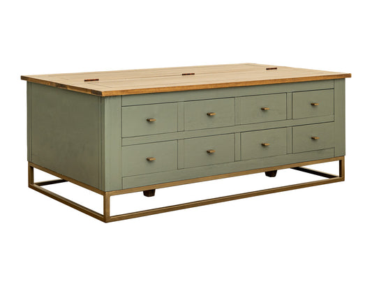 IFD - Timber - 8 Drawers, Hinged Top Cocktail Table - IFD7751CKTGN view 2