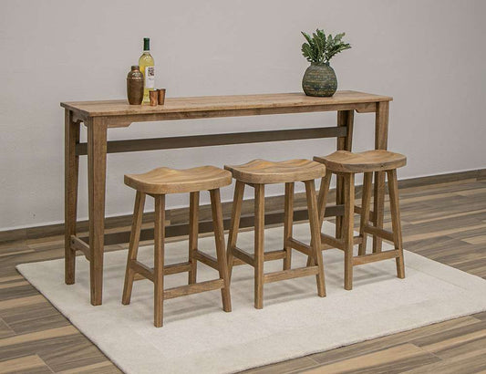 IFD - Tulum - 24in Wooden Stool - IFD6221STL24 veiw 2