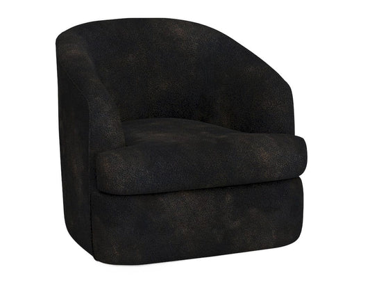IFD - Tumbi - Wooden Frame & Metal Base, 360 Degree Swivel Accent Chair - Black - IUP854-ACH-216 view 2