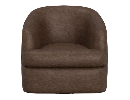 IFD - Tumbi - Wooden Frame & Metal Base, 360 Degree Swivel Accent Chair - Brown - IUP854-ACH-212 view 2
