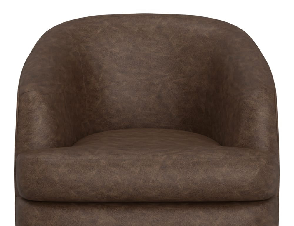 IFD - Tumbi - Wooden Frame & Metal Base, 360 Degree Swivel Accent Chair - Brown - IUP854-ACH-212 view 6