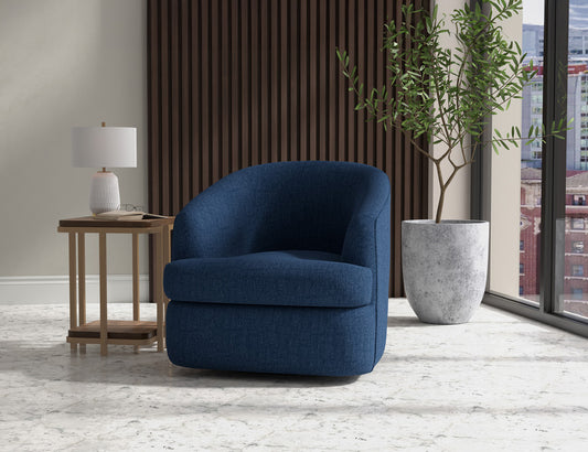 IFD - Tumbi - Wooden Frame & Metal Base, 360 Degree Swivel Accent Chair - IUP854-ACH-221 view 2