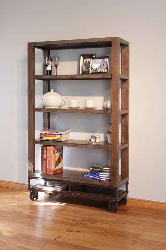 IFD - Urban Gold 70in Bookcase with 4 shelves & Casters - IFD560BKCS-70 veiw 2