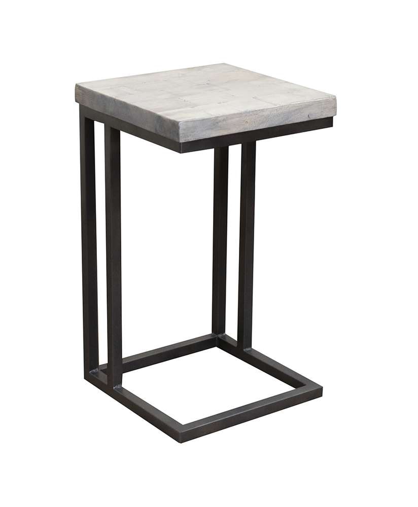 IFD - Vista Iron base & Wooden Top, C-Shaped Table - IFD8401MTN veiw 1