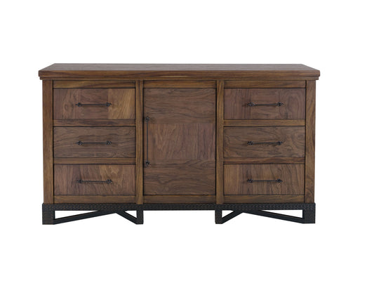 IFD - Walnut - 6 Drawer, 1 Door Dresser - IFD3421DSR view 2