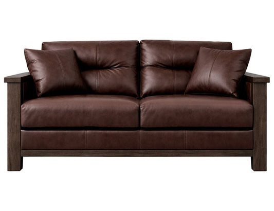 IFD - Walnut - Wooden Frame, Upholstered Loveseat in Brown - IUP342-LOV-301 view 2