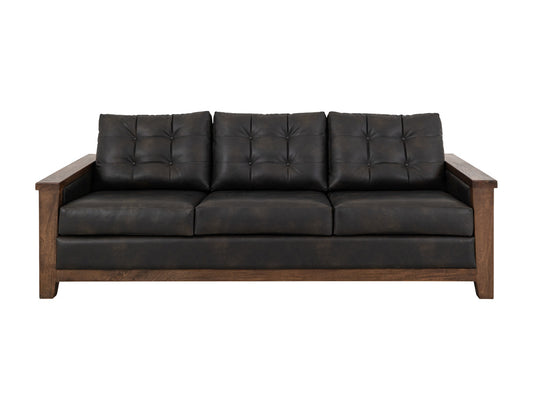 IFD - Walnut - Wooden Frame, Upholstered Sofa - Brown/Black - IUP342-SOF-216 view 2