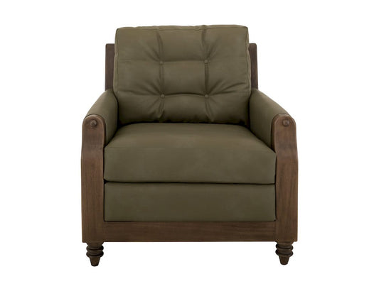 IFD - Xel-Ha II - Wooden Frame, Armchair - Green - IUP574-ACH-232 view 2