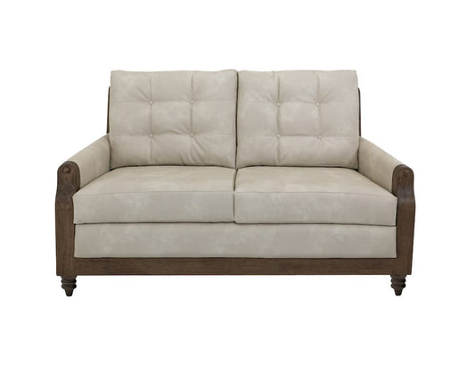 IFD - Xel-Ha II - Wooden Frame, Upholstered Loveseat - White - IUP574-LOV-234 view 2