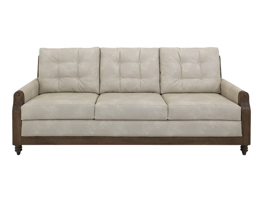 IFD - Xel-Ha II - Wooden Frame, Upholstered Sofa - White - IUP574-SOF-234 view 2