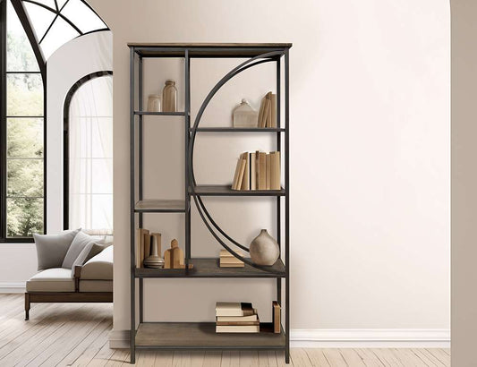 IFD - Zandria - 4 Shelves Bookcase - IFD8911BKS veiw 2
