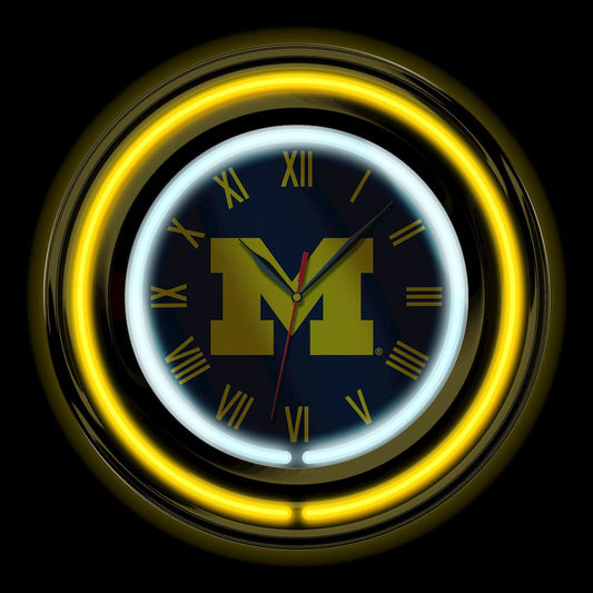 Imperial - NCAA University of Michigan 15" Neon Clock - IMP 705-3009 view 2