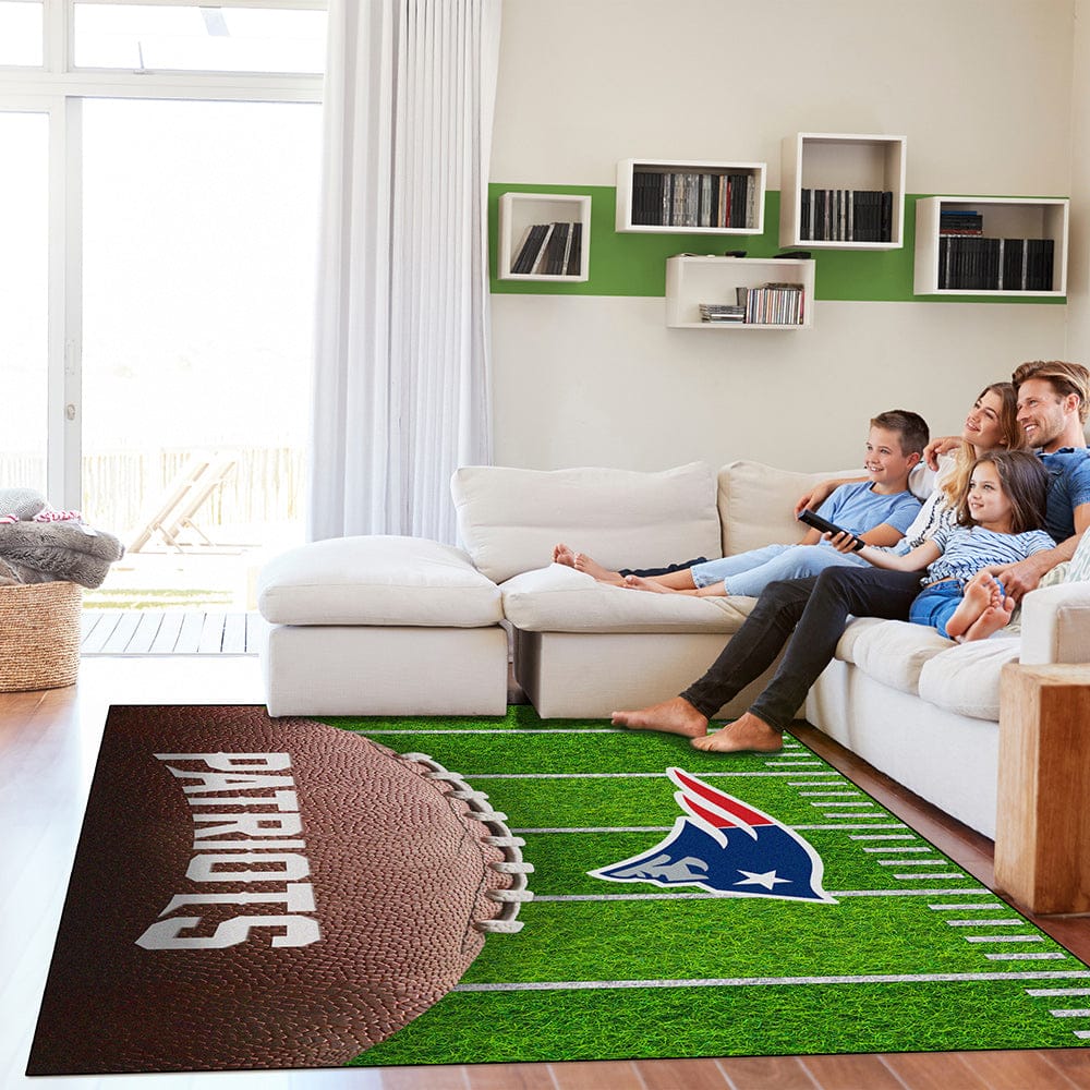 Imperial - NFL New England Patriots 5x7 Football Field Washable Rug - IMP 758-1011 view 2