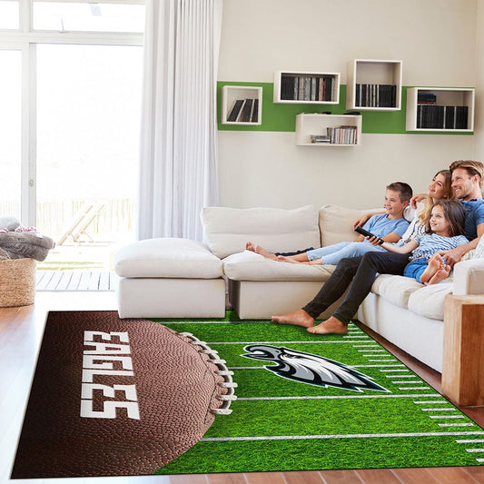 Imperial - NFL Philadelphia Eagles 5x7 Football Field Washable Rug - IMP 758-1037 view 2