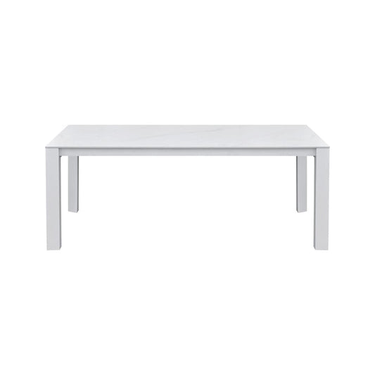 Intercon Furniture - Alexa Outdoor Dining Table in White - AX-TA-4086-WHT-C view 2
