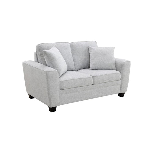 Intercon Furniture - Ashbury Loveseat w/2 Pillows in Tup Soft Gray Chenille - SY-LS-ASH64-SGC-C view 2
