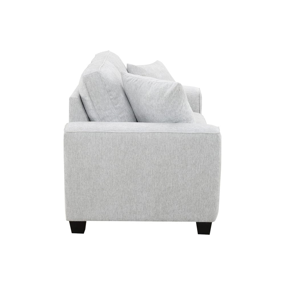 Intercon Furniture - Ashbury Loveseat w/2 Pillows in Tup Soft Gray Chenille - SY-LS-ASH64-SGC-C view 4
