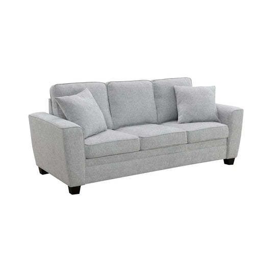 Intercon Furniture - Ashbury Sofa w/2 Pillows in Tup Soft Gray Chenille - SY-SF-ASH84-SGC-C view 2