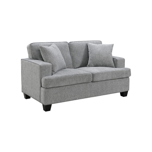Intercon Furniture - Baldwin Loveseat w/2 Pillows in Dalton Graphite - SY-LS-BWN61-GPH-C view 2