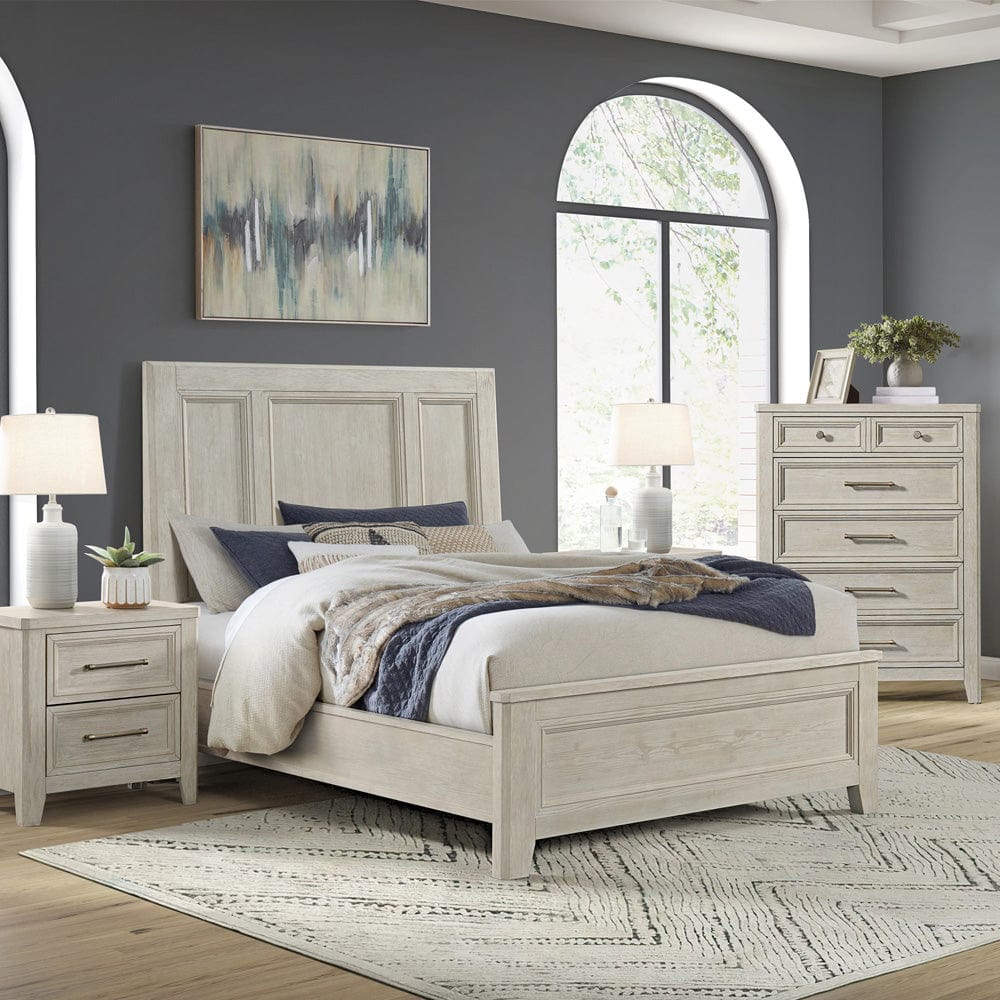 Intercon Furniture - Carlson Queen Bed in Washed Linen - CR-BR-9765Q-WSL-C view 3