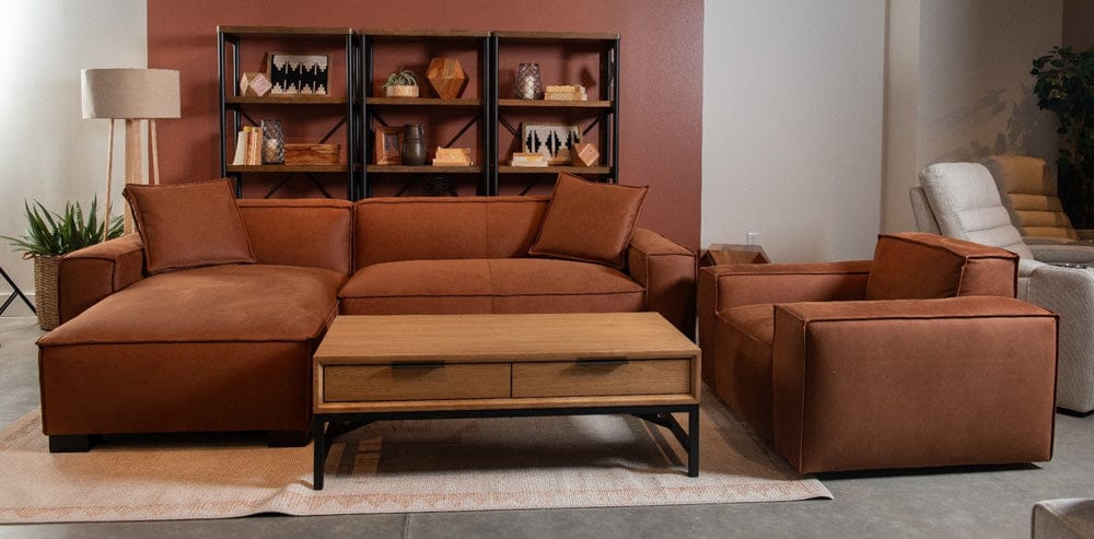 Intercon Furniture - Carter Double Chair in Aumerry New Buck Rust - SY-CH-CRT-RST-C view 5