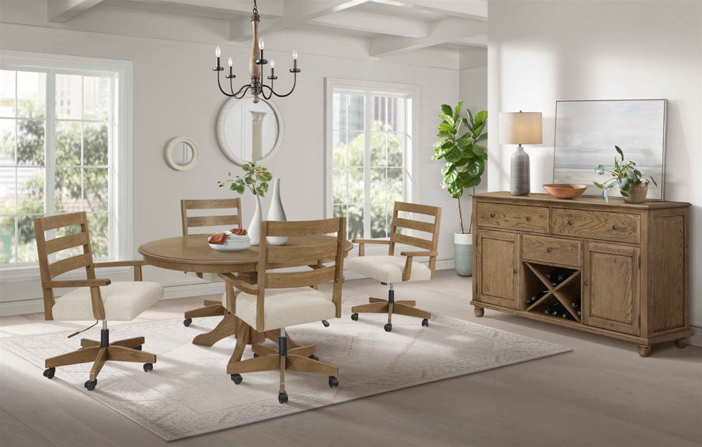Intercon Furniture - Colonial Oak Game Chair in Weathered Chestnut - CL-CH-2105C-WCT-RTA view 3