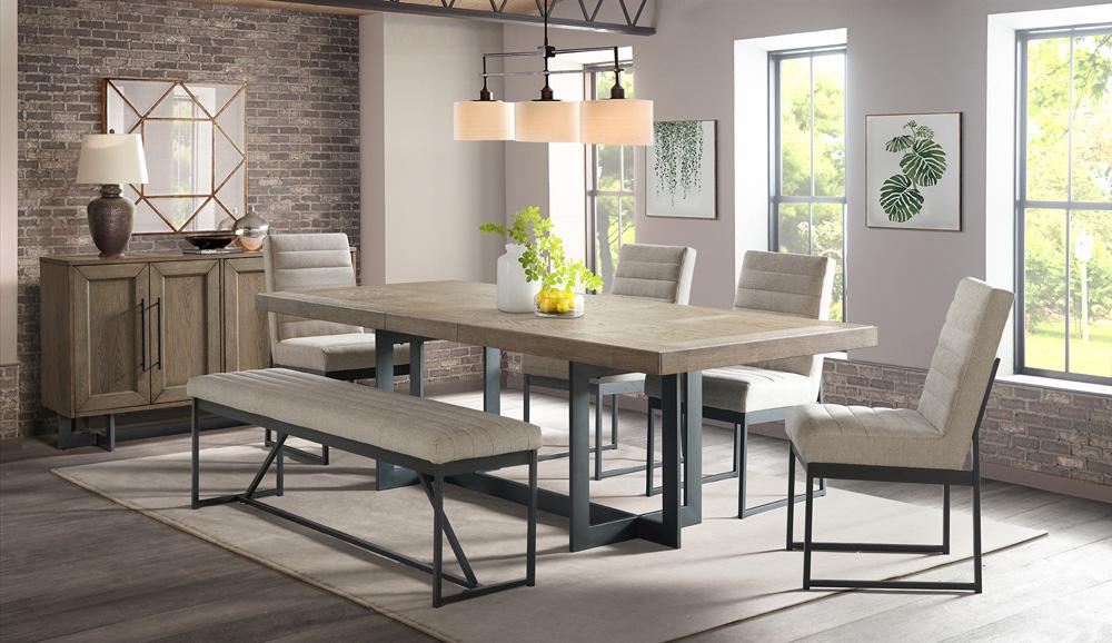 Intercon Furniture - Eden Backless Bench, 64 - ED-CH-6416B-DNE-RTA veiw 2