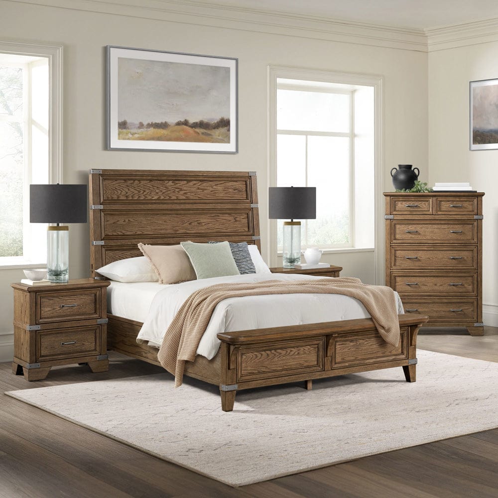 Intercon Furniture - Forge Chest in Weathered Chestnut - FG-BR-N4906-WCT-C view 4