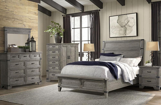 Intercon Furniture - Forge Complete Queen Standard Bed in Brushed Steel Finish veiw 2
